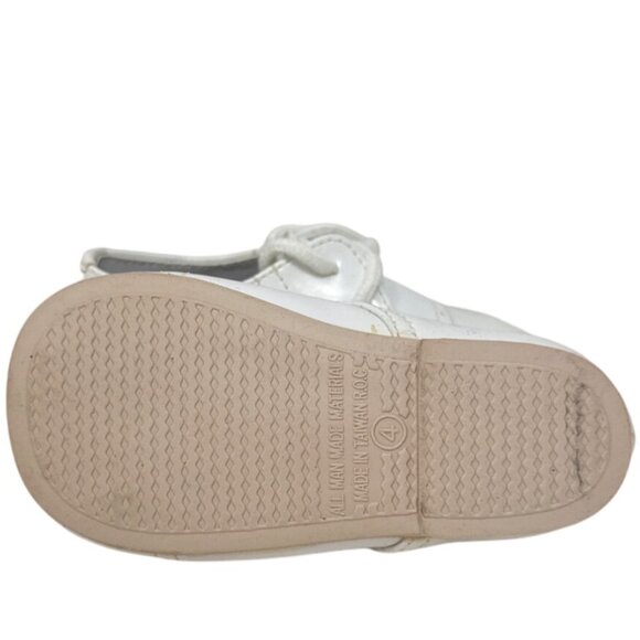 Dinkie Baby White Patent Leather Shoes Size 4 With Box - Picture 6 of 6